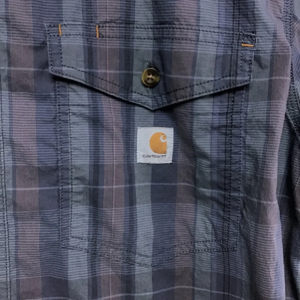 Carhartt Rugged Flex Regular Fit mens short sleeve button down casual shirt - Picture 5 of 10